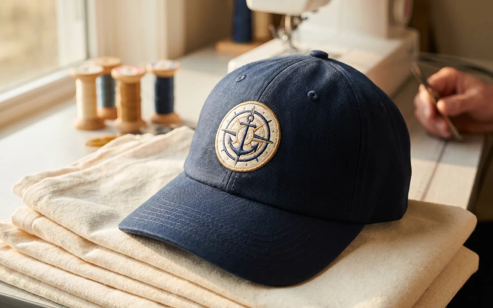 Cap mit gesticktem fiktivem Vereinswappen